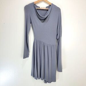 Nicole Bridger Vancouver Gray Asymmetrical Jersey Slow Fashion Dress